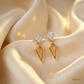 SJJDE127 | Geometric Diamond Drop Earrings