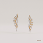 SJJDE129 | Sculpted Wing Diamond Stud Earrings