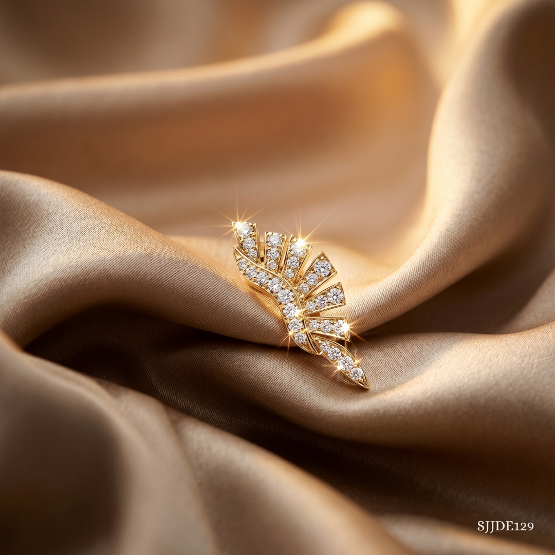 SJJDE129 | Sculpted Wing Diamond Stud Earrings