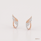 SJJDE134 | Curved Crest Diamond Hoop Earrings