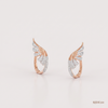SJJDE134 | Curved Crest Diamond Hoop Earrings