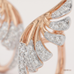 SJJDE134 | Curved Crest Diamond Hoop Earrings