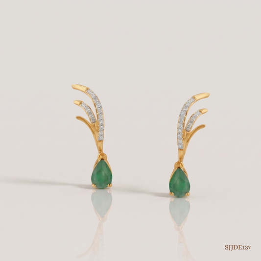 SJJDE137 | Enchanted Whirl Diamond Drop Earrings