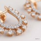 SJJDE141 | Celestial Arc Diamond Hoop Earrings