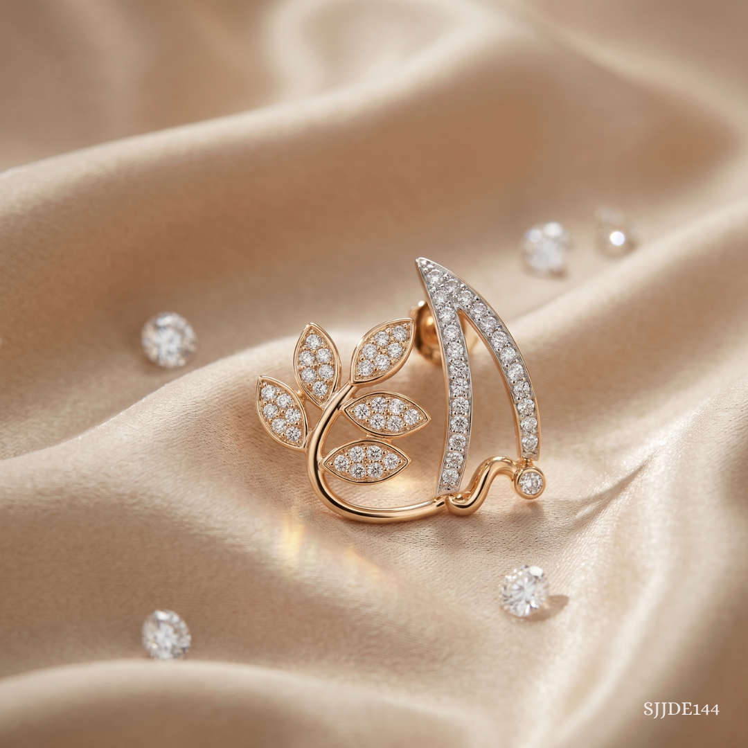 SJJDE144 | Garden Bloom Diamond Stud Earrings
