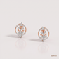 SJJDE145 | Oval Blossom Diamond Stud Earrings