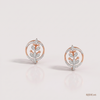 SJJDE145 | Oval Blossom Diamond Stud Earrings