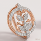 SJJDE145 | Oval Blossom Diamond Stud Earrings