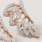 SJJDE146 | Sculpted Leaf Diamond Stud Earrings