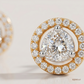 SJJDE147 | Radiant Circle Diamond Stud Earrings