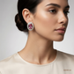 SJJDE148 | Blush Halo Diamond Stud Earrings