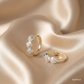 SJJDE149 | Leafy Luxe Diamond Hoop Earrings