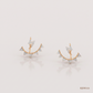 SJJDE152 | Crescent Triangle Diamond Stud Earrings