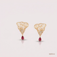 SJJDE153 | Sunflare Petal Diamond Drop Earrings
