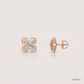 SJJDE157 | Radiant Square Diamond Stud Earrings