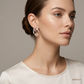 SJJDE160 | Vine Blossom Diamond Stud Earrings