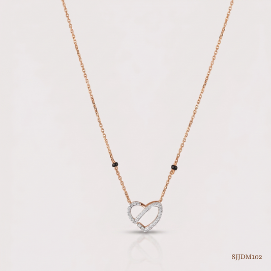 SJJDM102 | Nested Heart Diamond Elegant Mangalsutra