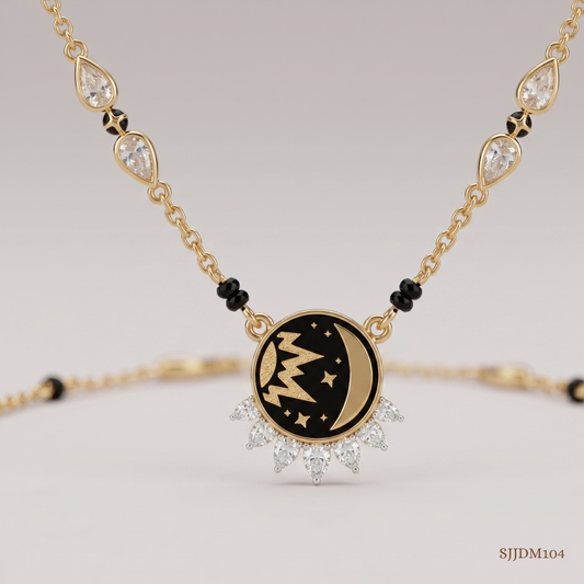 SJJDM104 | Forever Gleam Diamond Designer Mangalsutra