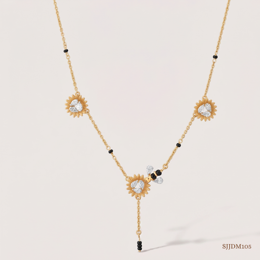 SJJDM105 | Eternal Blossom Diamond Floral Mangalsutra