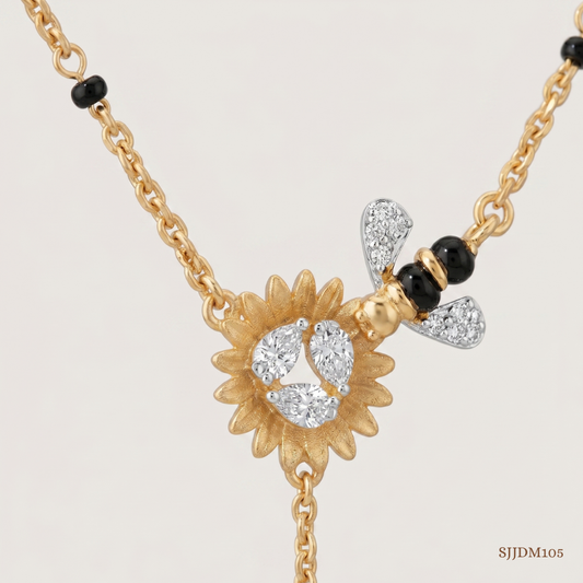 SJJDM105 | Eternal Blossom Diamond Floral Mangalsutra