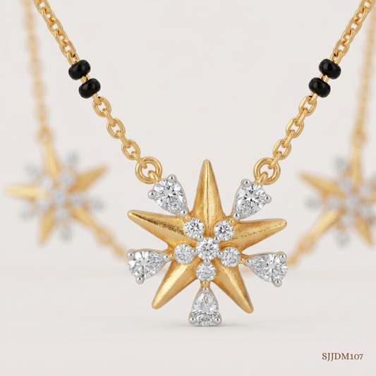 SJJDM107 | Daisy Bloom Diamond Floral Mangalsutra