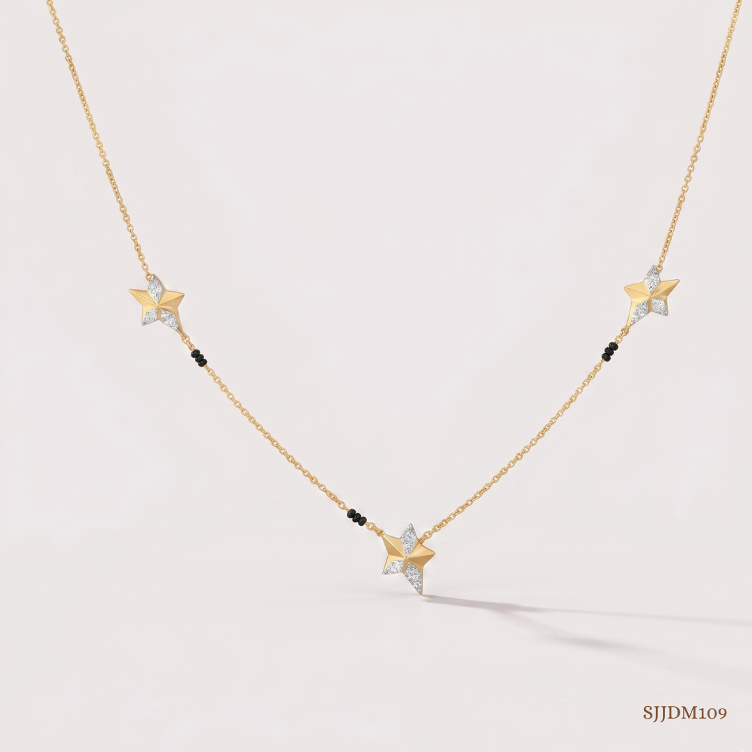 SJJDM109 | Starlight Grace Diamond Elegant Mangalsutra