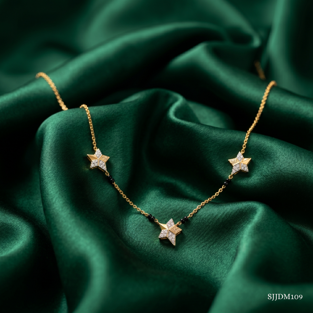 SJJDM109 | Starlight Grace Diamond Elegant Mangalsutra