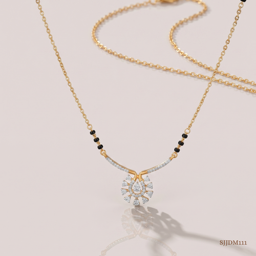 SJJDM111 | Dewdrop Grace Diamond Designer Mangalsutra
