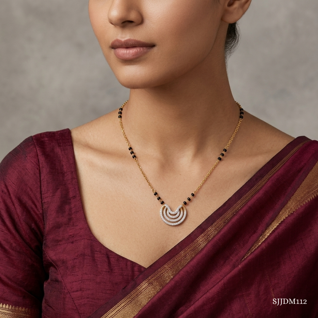 SJJDM112 | Eternal Arc Diamond Contemporary Mangalsutra