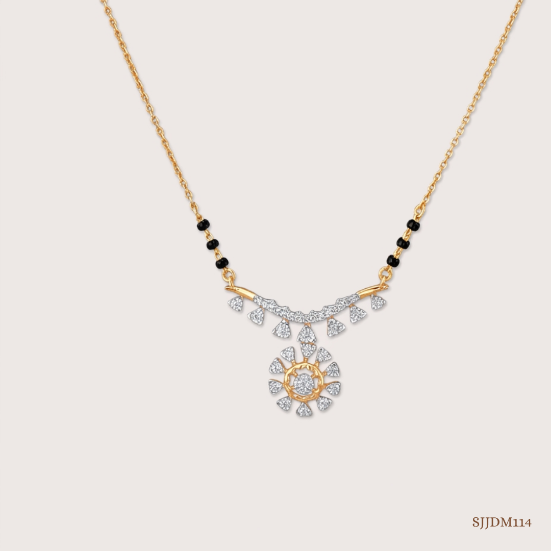 SJJDM114 | Divine Glow Diamond Elegant Mangalsutra
