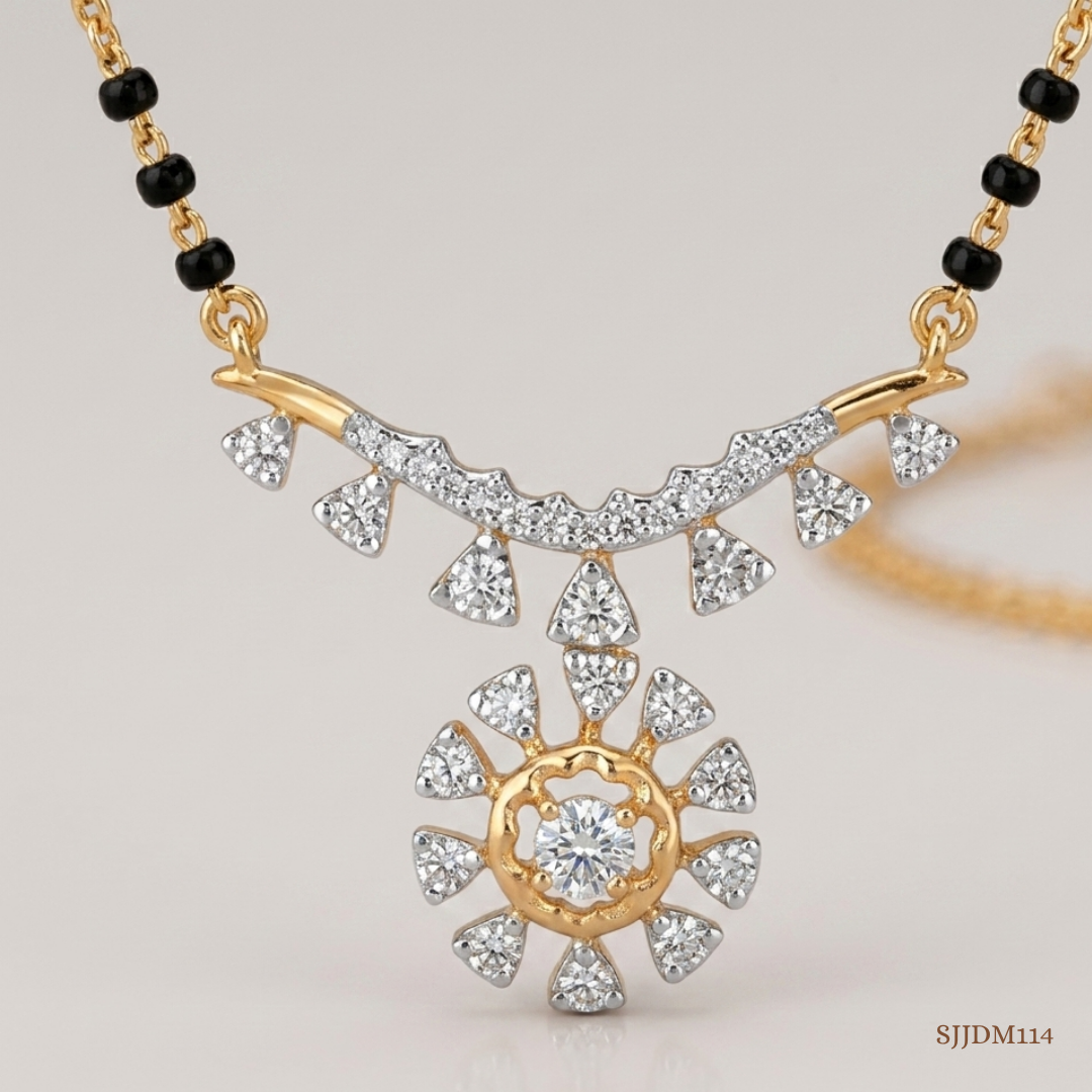 SJJDM114 | Divine Glow Diamond Elegant Mangalsutra