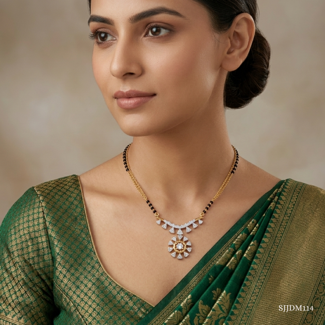 SJJDM114 | Divine Glow Diamond Elegant Mangalsutra