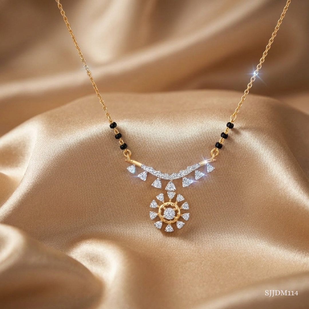 SJJDM114 | Divine Glow Diamond Elegant Mangalsutra