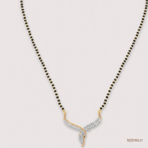 SJJDM117 | Contemporary Diamond Statement Mangalsutra