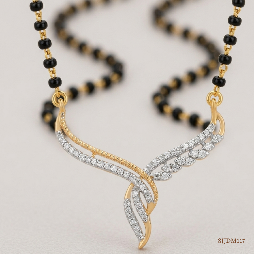 SJJDM117 | Contemporary Diamond Statement Mangalsutra