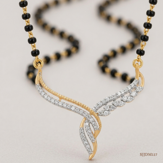 SJJDM117 | Contemporary Diamond Statement Mangalsutra
