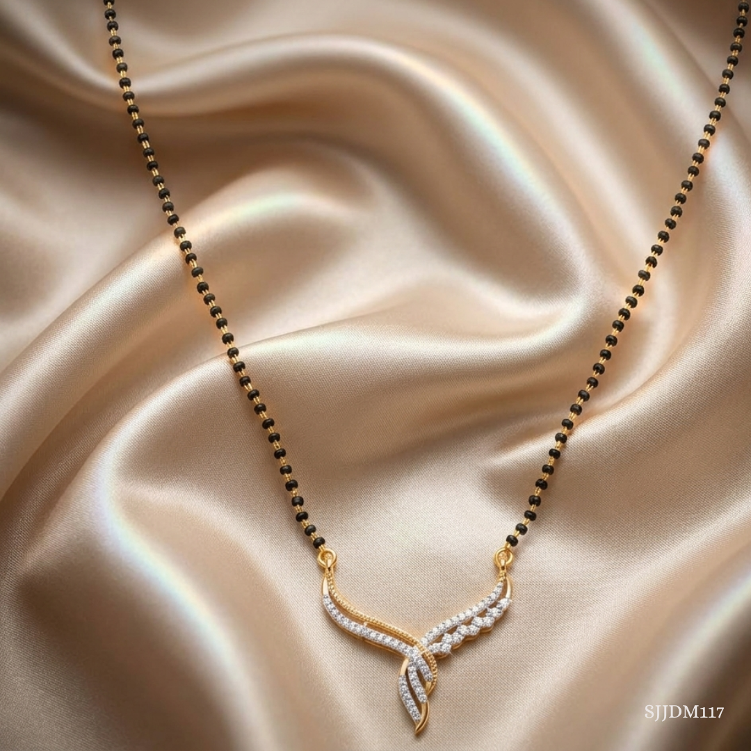SJJDM117 | Contemporary Diamond Statement Mangalsutra