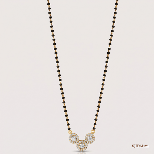 SJJDM121 | Connected Circles Diamond Modern Mangalsutra