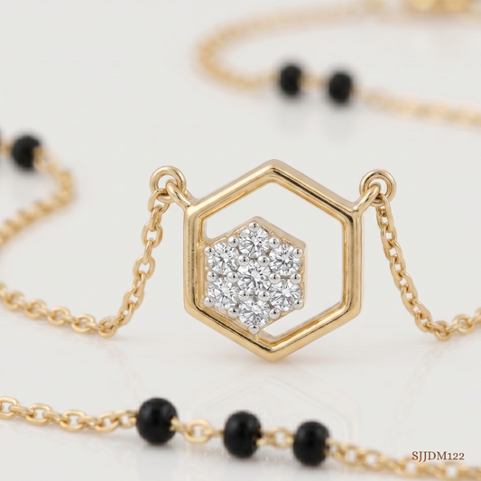 SJJDM122 | Hive Spark Diamond Contemporary Mangalsutra