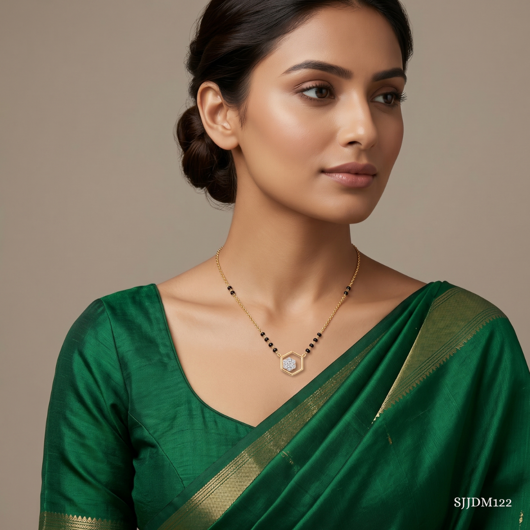 SJJDM122 | Hive Spark Diamond Contemporary Mangalsutra