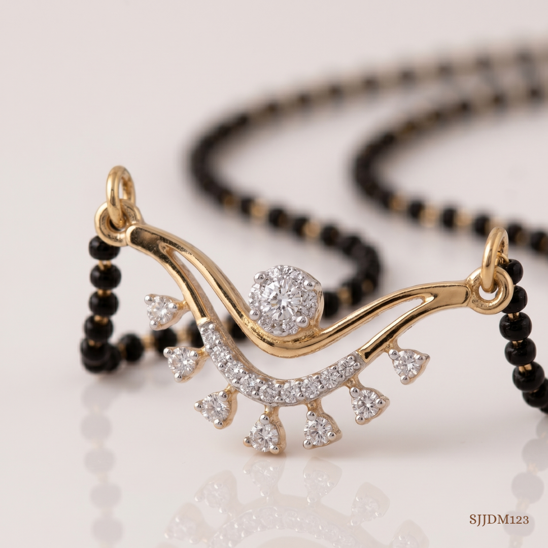 SJJDM123 | Serenade Shine Diamond Elegant Mangalsutra