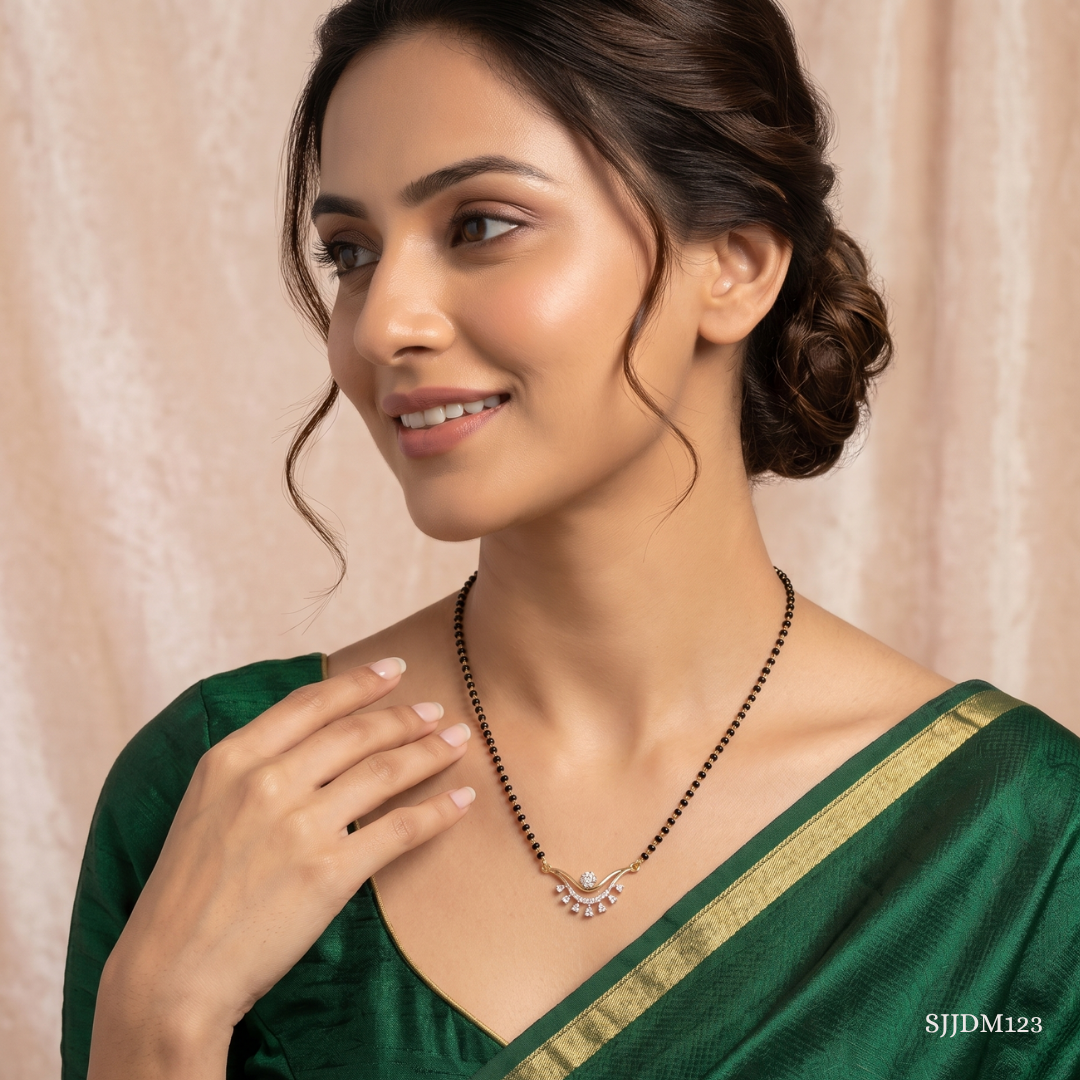 SJJDM123 | Serenade Shine Diamond Elegant Mangalsutra