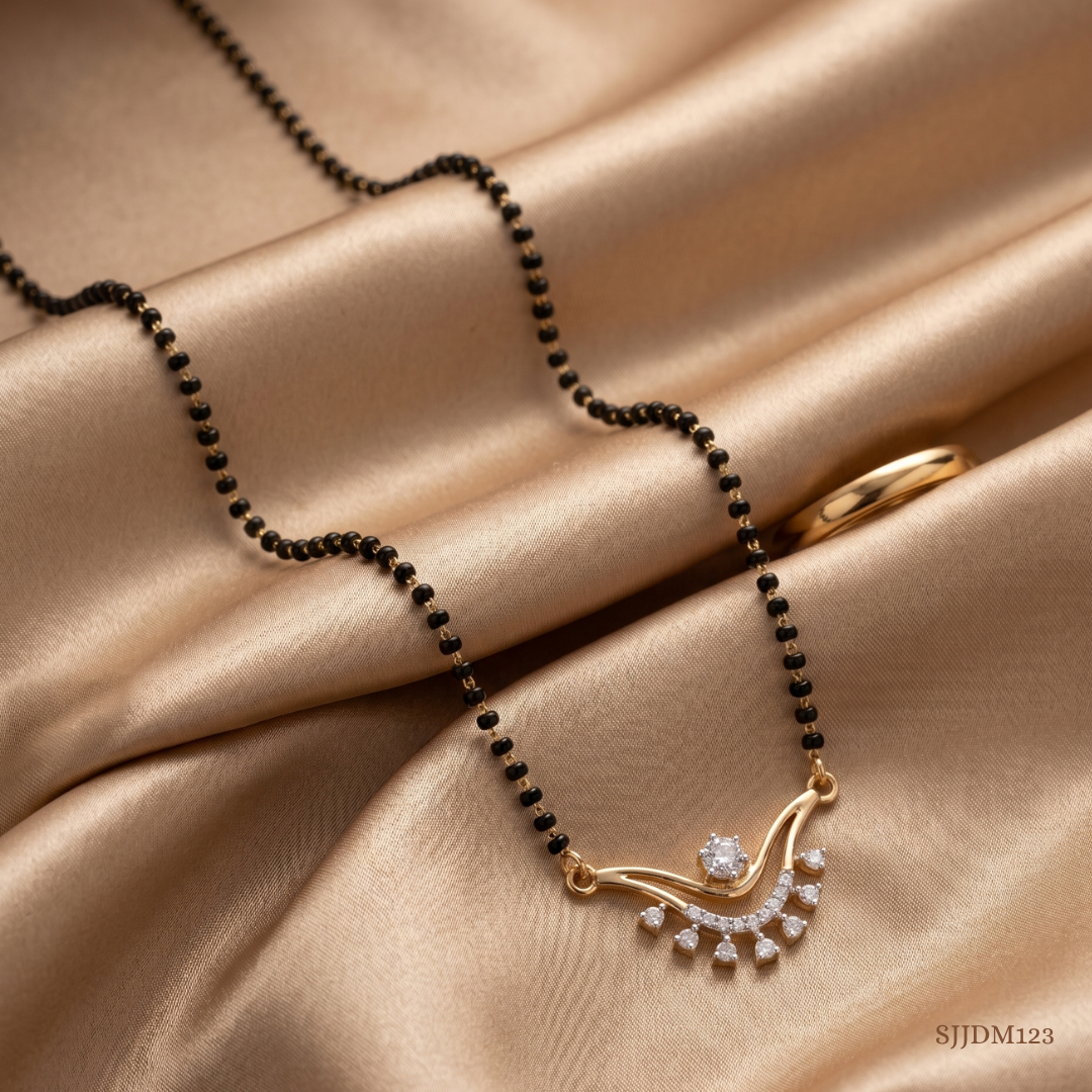 SJJDM123 | Serenade Shine Diamond Elegant Mangalsutra