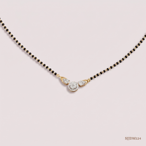 SJJDM124 | Elegant Charm Diamond Designer Mangalsutra