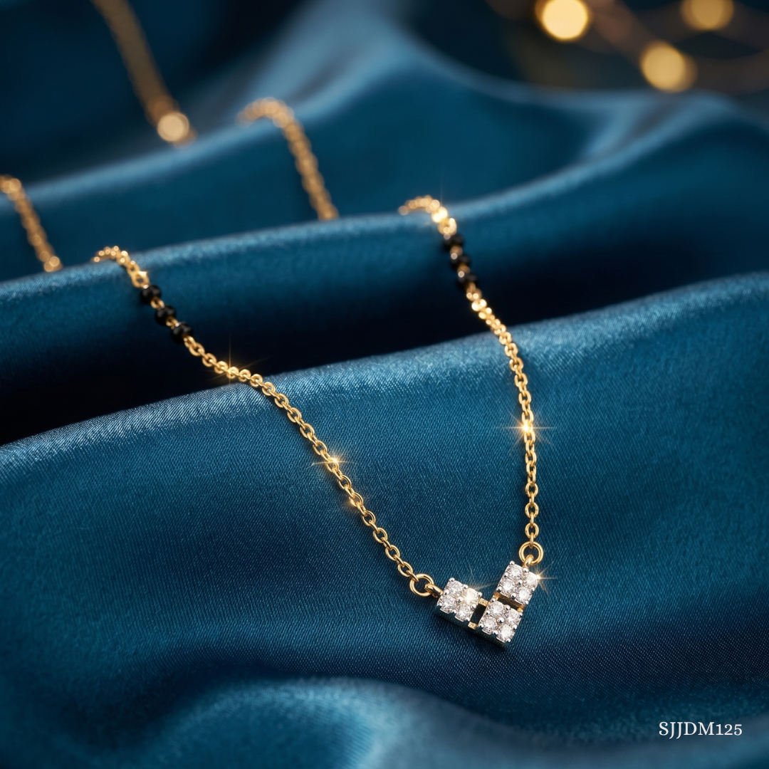 SJJDM125 | Starlight Symmetry Diamond Contemporary Mangalsutra