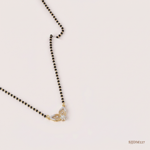 SJJDM127 | Whispering Wings Diamond Elegant Mangalsutra