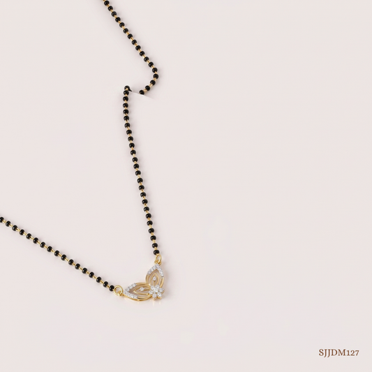 SJJDM127 | Whispering Wings Diamond Elegant Mangalsutra