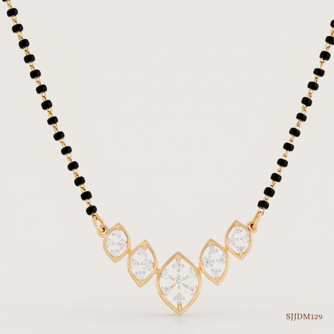 SJJDM129 | Enchanted Essence Diamond Designer Mangalsutra