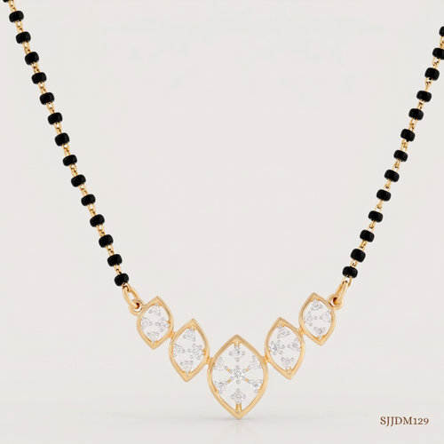 SJJDM129 | Enchanted Essence Diamond Designer Mangalsutra