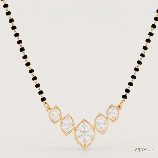 SJJDM129 | Enchanted Essence Diamond Designer Mangalsutra